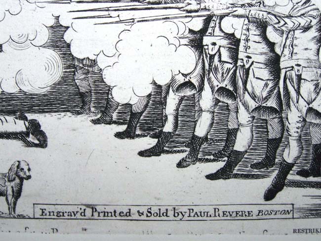 A Limited Edition Reprint of Paul Revere's famous depiction of the "Bloody Massacre" which took place in Boston on March 5, 1770. — image 5